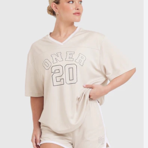 ISO not for sale Oner active varsity top - powdered blue or cream - Picture 3 of 3